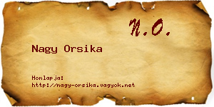Nagy Orsika névjegykártya
